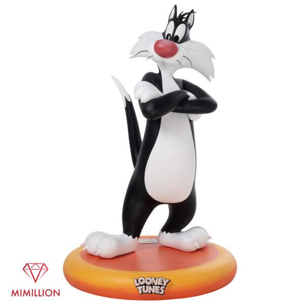 Front view of Sylvester life-size statue